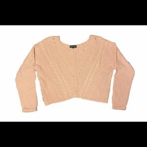 TopShop Pink Cable Knit Sweater